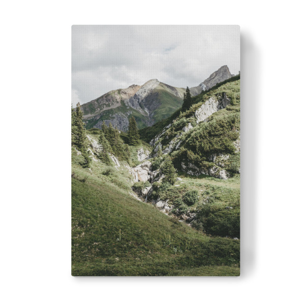 Leinwandbild "Sonnengruß" artboxONE - Natur,Reise - Berge,Natur,Sonnenschein,Sonnenkuss,Nature,Landschaft,Landscape,Grün,Green,Mountains,Travel,Reise