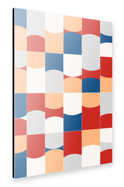 Alu-Dibond "Vivid Tiles Third" 30x20 cm artboxONE