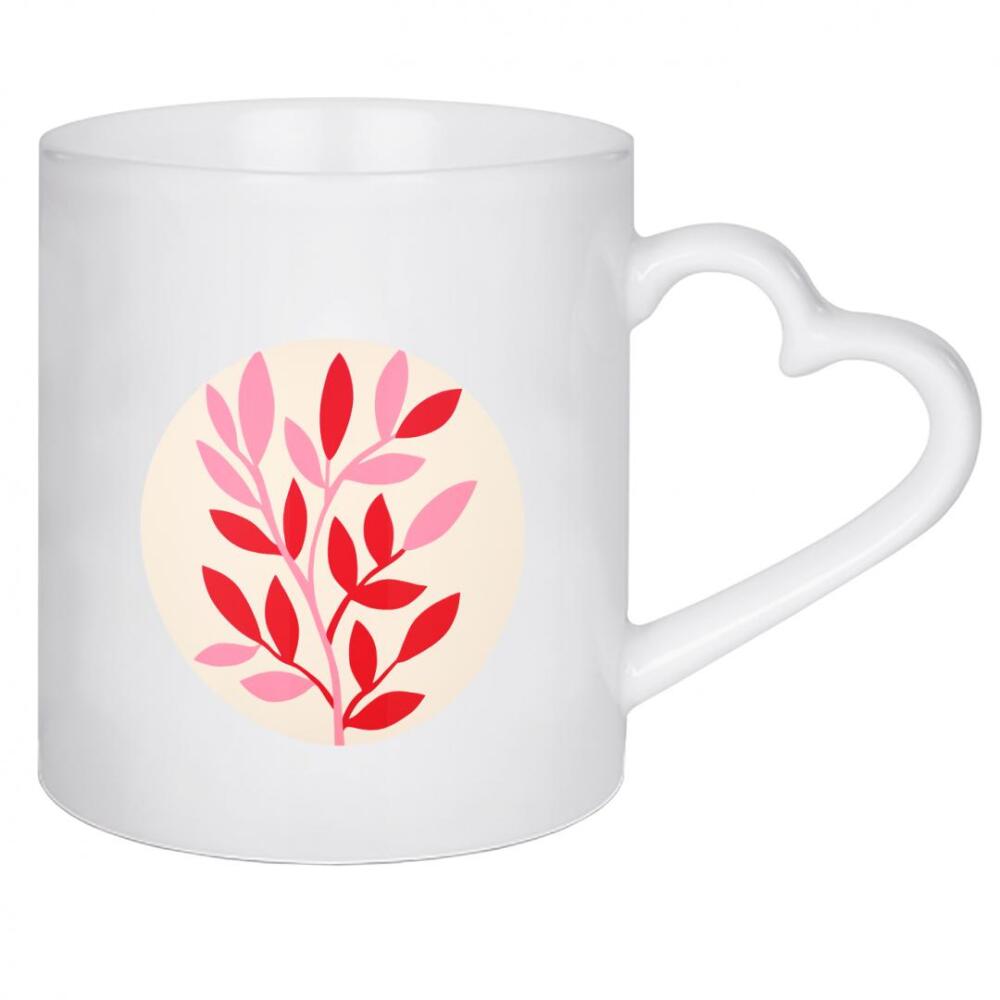 Herztasse "Dekorative Zweiggestaltung" artboxONE - Natur,Floral,Geometrie