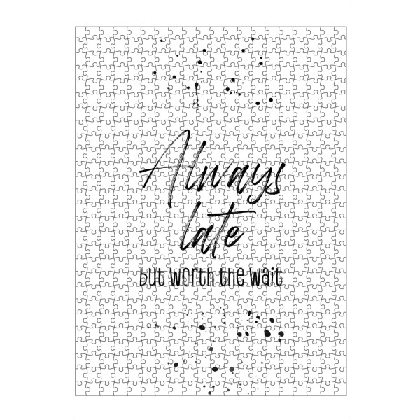 artboxONE Puzzle "Always late" artboxONE - Typografie,Lustig