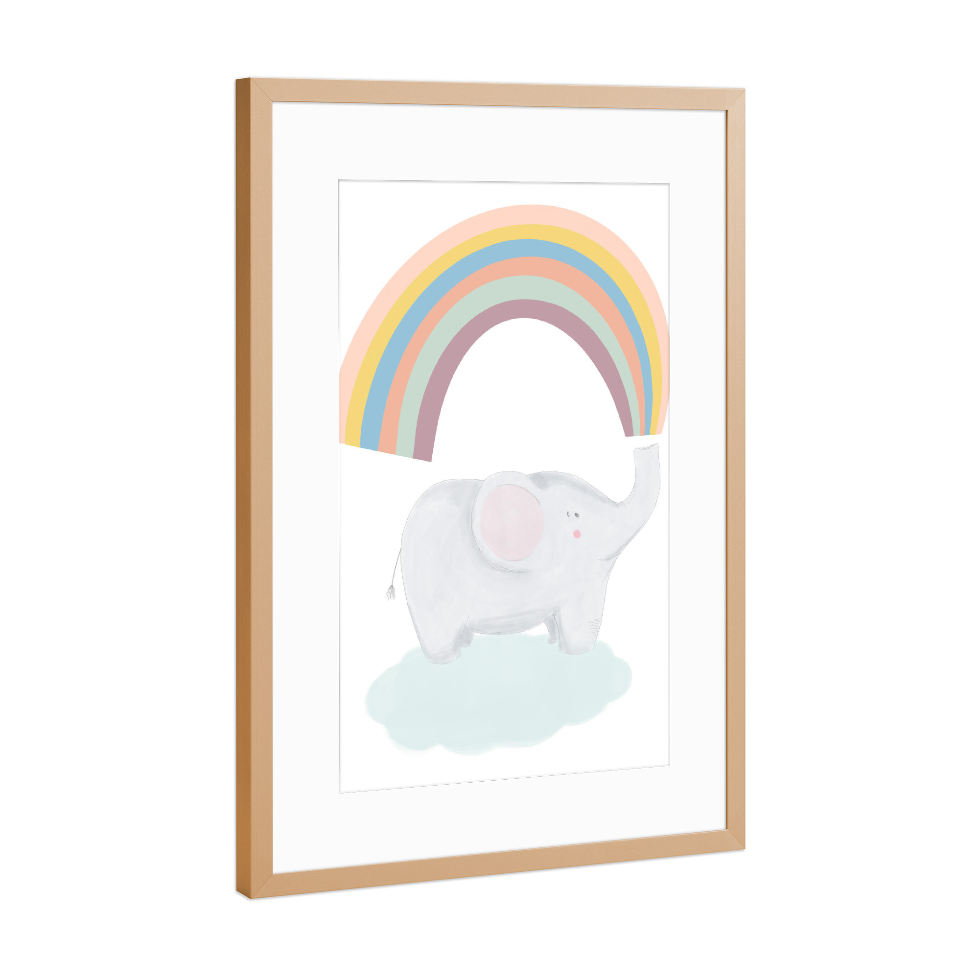 Poster mit Rahmen Kupfer "On cloud" artboxONE - Für Kinder,Tiere