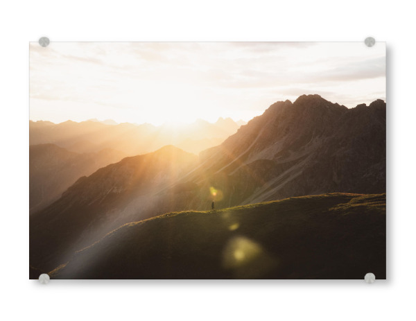 Acrylglasbild "Sonnenaufgang in den Alpen" artboxONE - Natur,Reise