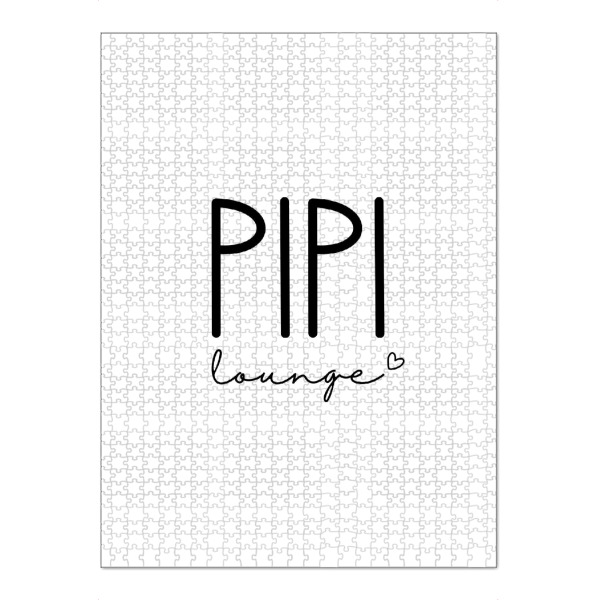 Puzzle Ravensburger "Pipi Lounge | Toilette" artboxONE - Typografie,Für Kinder,Schwarzweiß,Für Mama,Für Papa