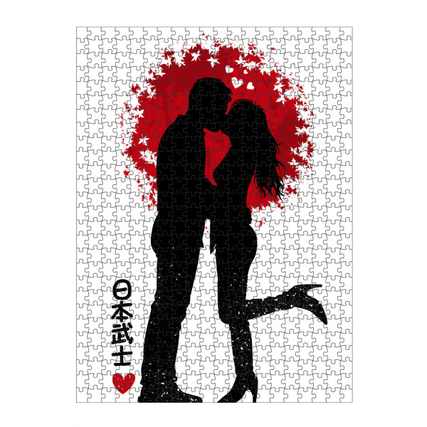 artboxONE Puzzle "Couple Love" artboxONE - Menschen,Liebe - Couple,Love,Kanji,Japan,Kiss,Liebe,Silhouette,People,Menschen - Bild couple