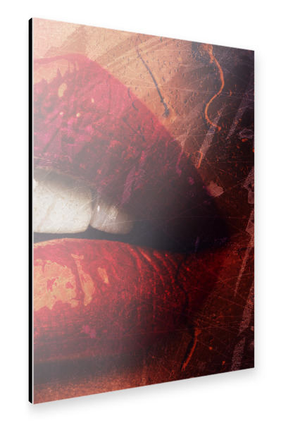 Alu-Dibond "Rainy Lips" 30x20 cm artboxONE