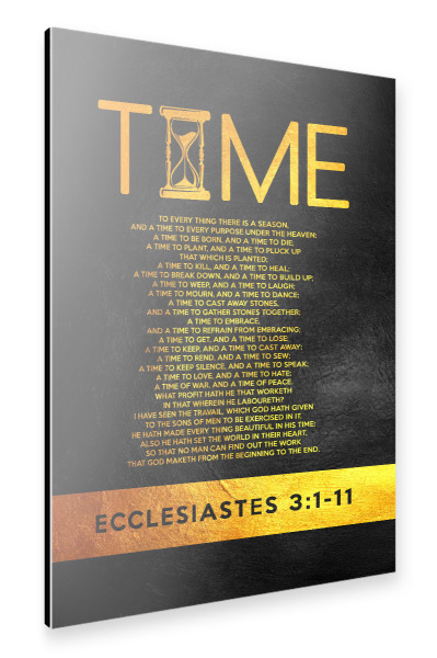 Alu-Dibond "Ecclesiastes 3:1-11" 30x20 cm artboxONE