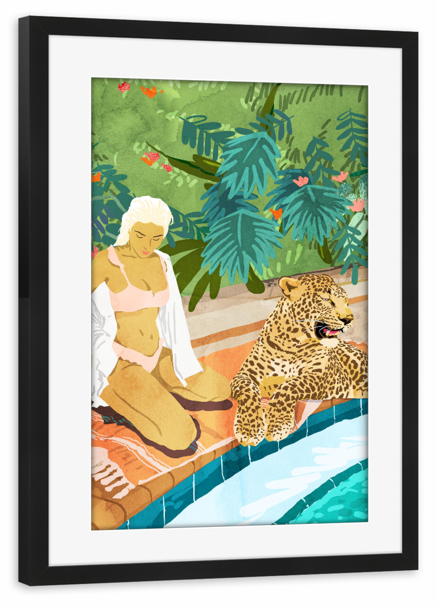 Poster mit Rahmen schwarz "The Wild Side, Human & Nature" artboxONE - Tiere,Menschen