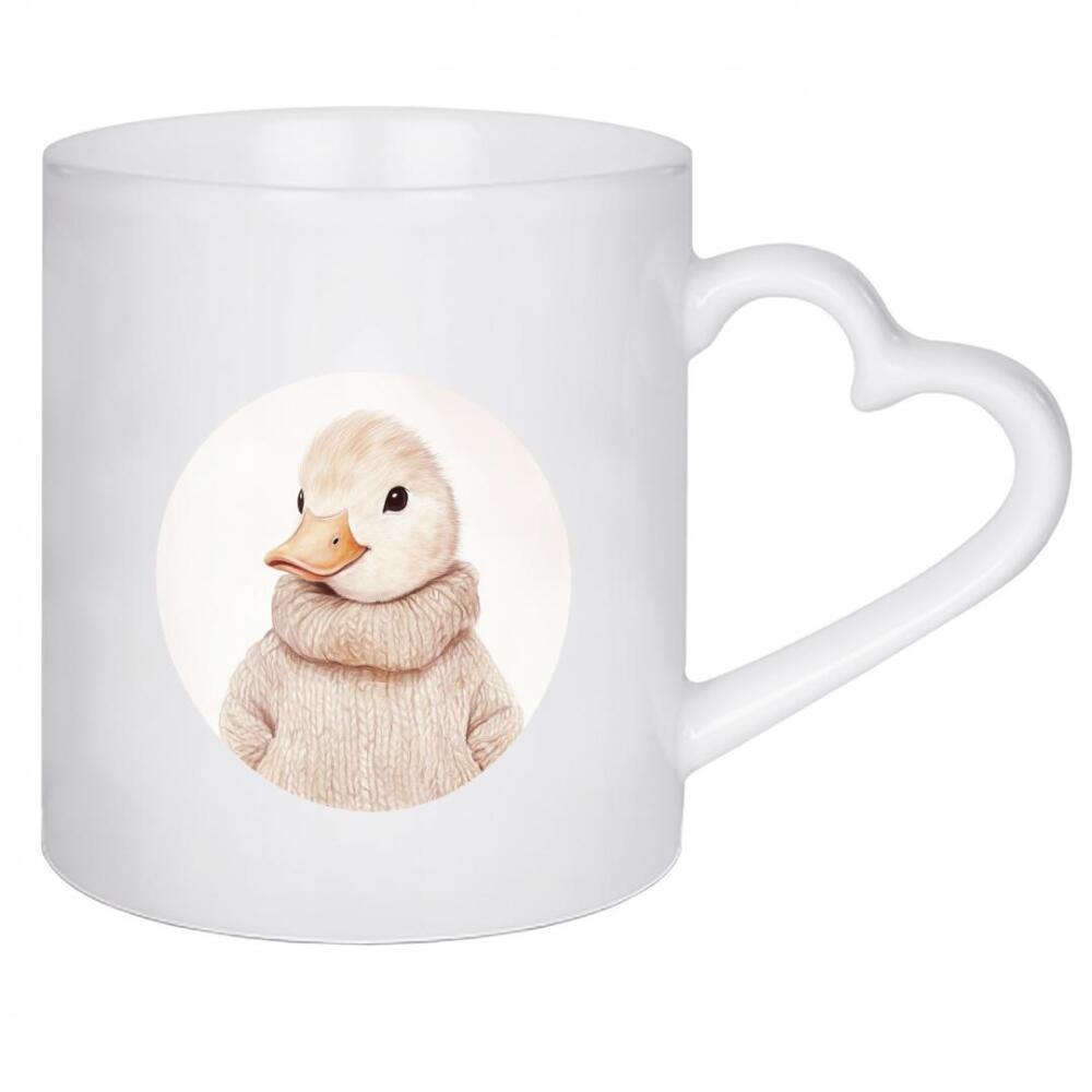 Herztasse "Pastel Entchen Theo" artboxONE - Für Kinder,Tiere,Liebe,Lustig