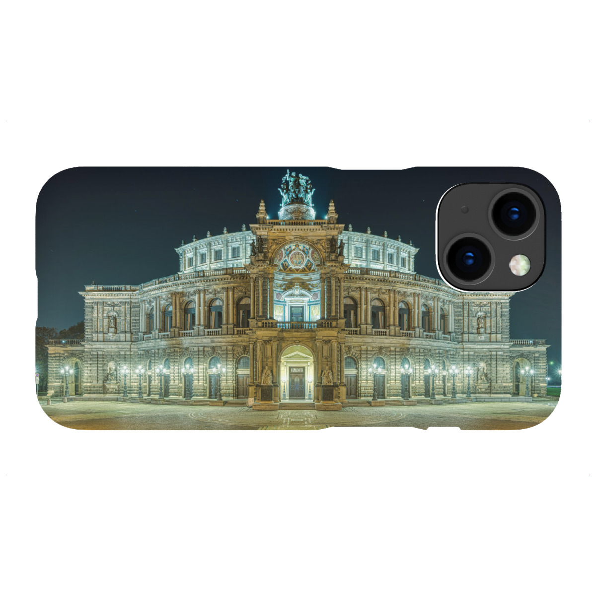 iPhone "Semperoper in Dresden bei Nacht" Premium-Case Handyhülle artboxONE