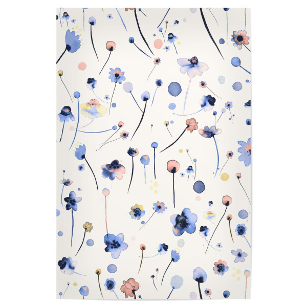 Poster "Blue Soft Flowers" artboxONE - Natur,Floral,Für Mama