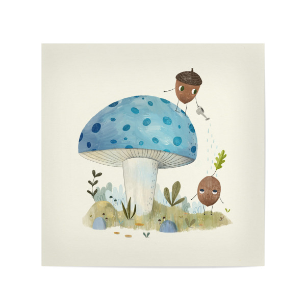Poster 20x20 cm "Wachsende Eiche" artboxONE - Natur,Floral,Für Kinder