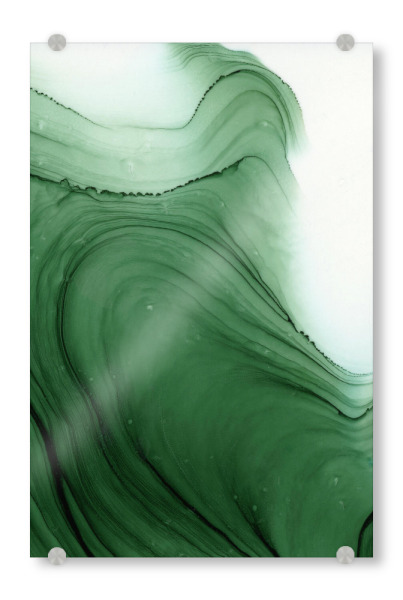 Acrylglasbild "Big Green" artboxONE - Abstrakt