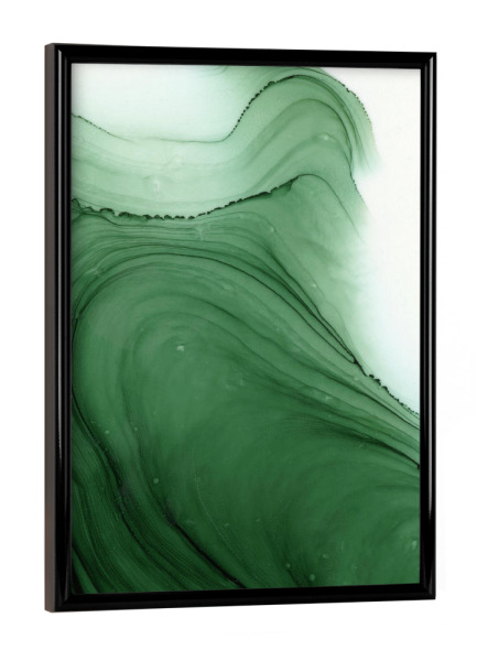 Poster mit schwarzem Rahmen "Big Green" artboxONE - Abstrakt