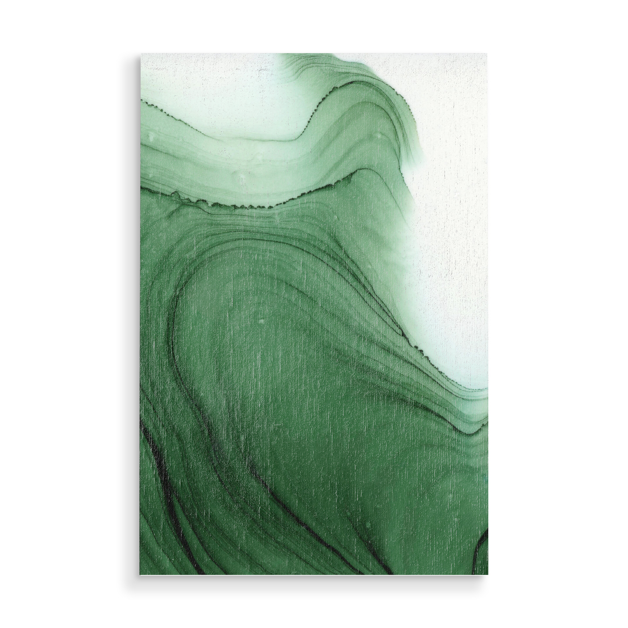 Holzbild "Big Green" artboxONE - Abstrakt - Green,Weiss,Wall,Wall decor,Wallpaper,Picture,Illustration,Abstract,Abstrakt,Kunst,Homedecor,Decoration