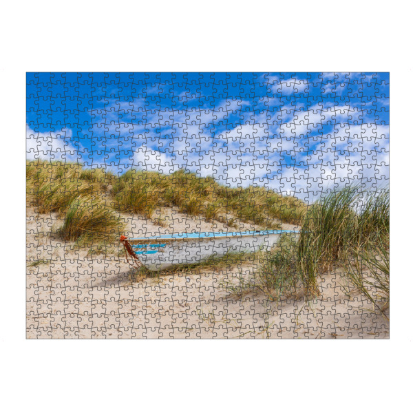 artboxONE Puzzle "Boot in den Dünen" artboxONE - Natur,Reise,Reise / Strand und Meer