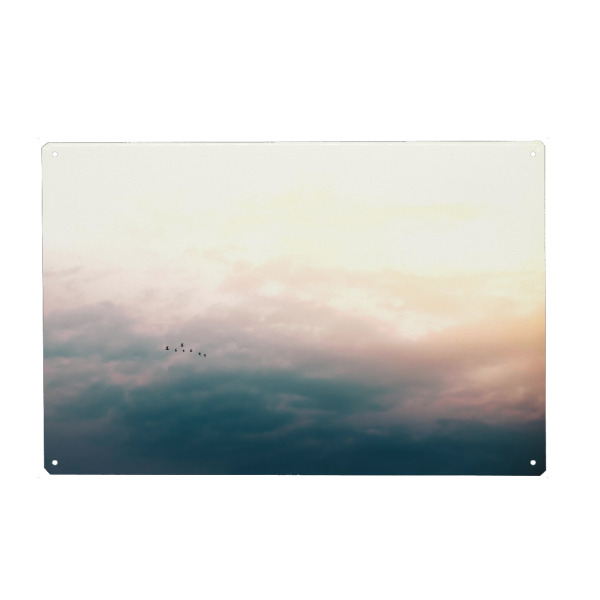 Holzbild "Vögel in den Wolken" artboxONE - Natur,Reise,Tiere,Reise / Länder