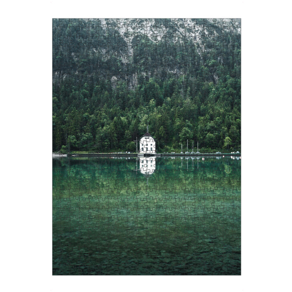 artboxONE Puzzle "Kleine Kapelle am Bergsee" artboxONE - Natur,Reise,Architektur