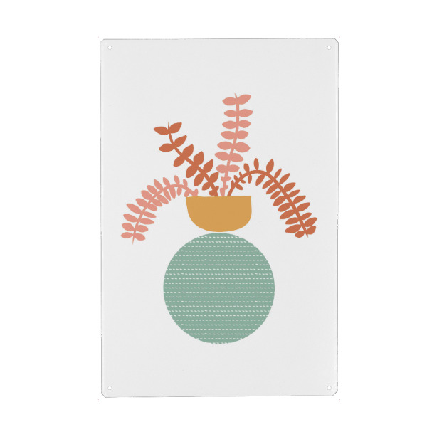 Holzbild "Flower Vase" artboxONE - Natur,Floral,Abstrakt,Geometrie