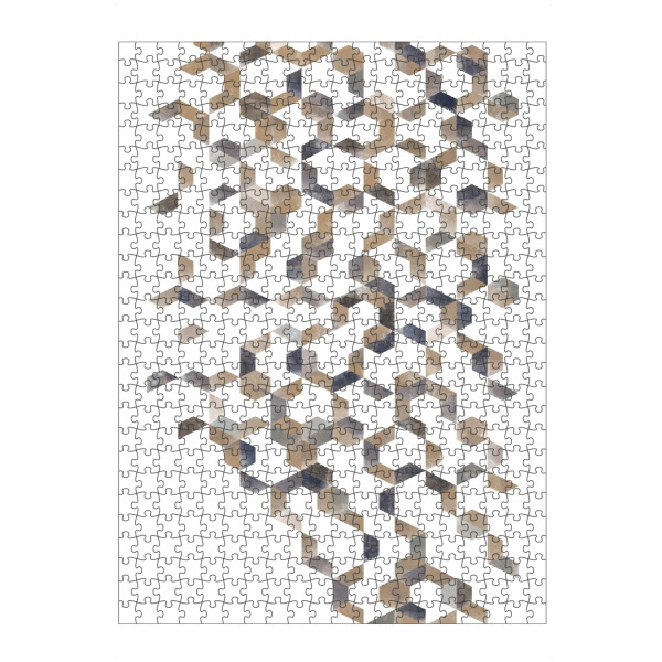 Puzzle Ravensburger "Hexagon Gold Grey pattern" artboxONE - Abstrakt,Geometrie