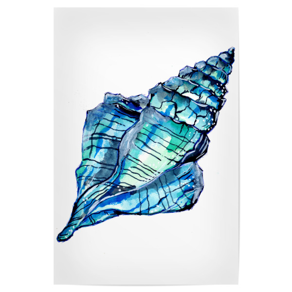 Poster "Blue Conch Seashell" artboxONE - Tiere,Unterwasser