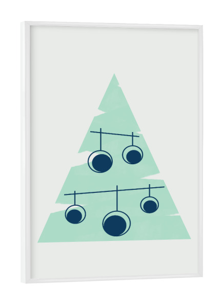 Poster mit weißem Rahmen "Minimal Noel" artboxONE - Natur,Weihnachten