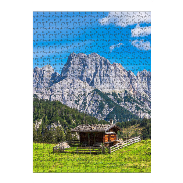 Puzzle Ravensburger "Die Litzlalm mit Hütte" artboxONE - Natur,Reise,Architektur,Reise / Länder