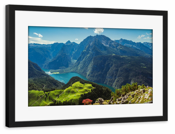 Poster mit Rahmen schwarz "Ausblick vom Jenner" artboxONE - Natur,Reise