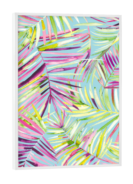 Poster mit weißem Rahmen "Relaxing Tropical Palms" artboxONE - Natur,Abstrakt,Reise / Strand und Meer