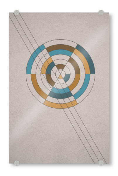 Acrylglasbild "7 Circles" artboxONE - Typografie,Abstrakt,Geometrie,Buchstaben / O