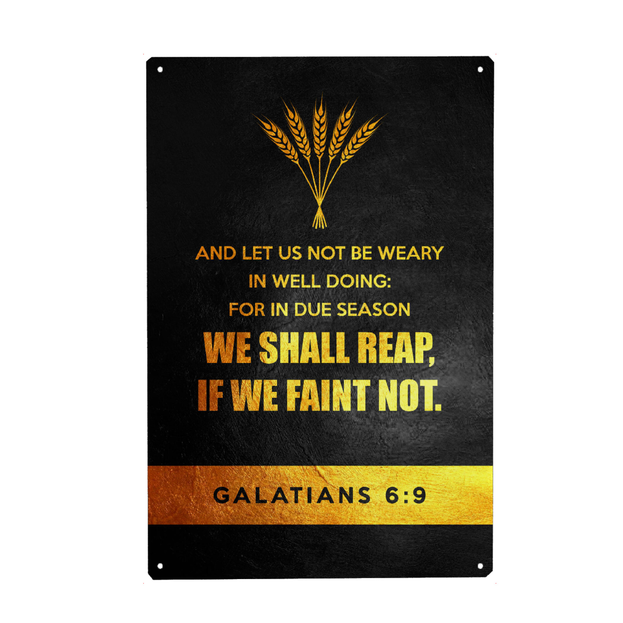 Holzbild "Galatians 6:9" artboxONE - Typografie