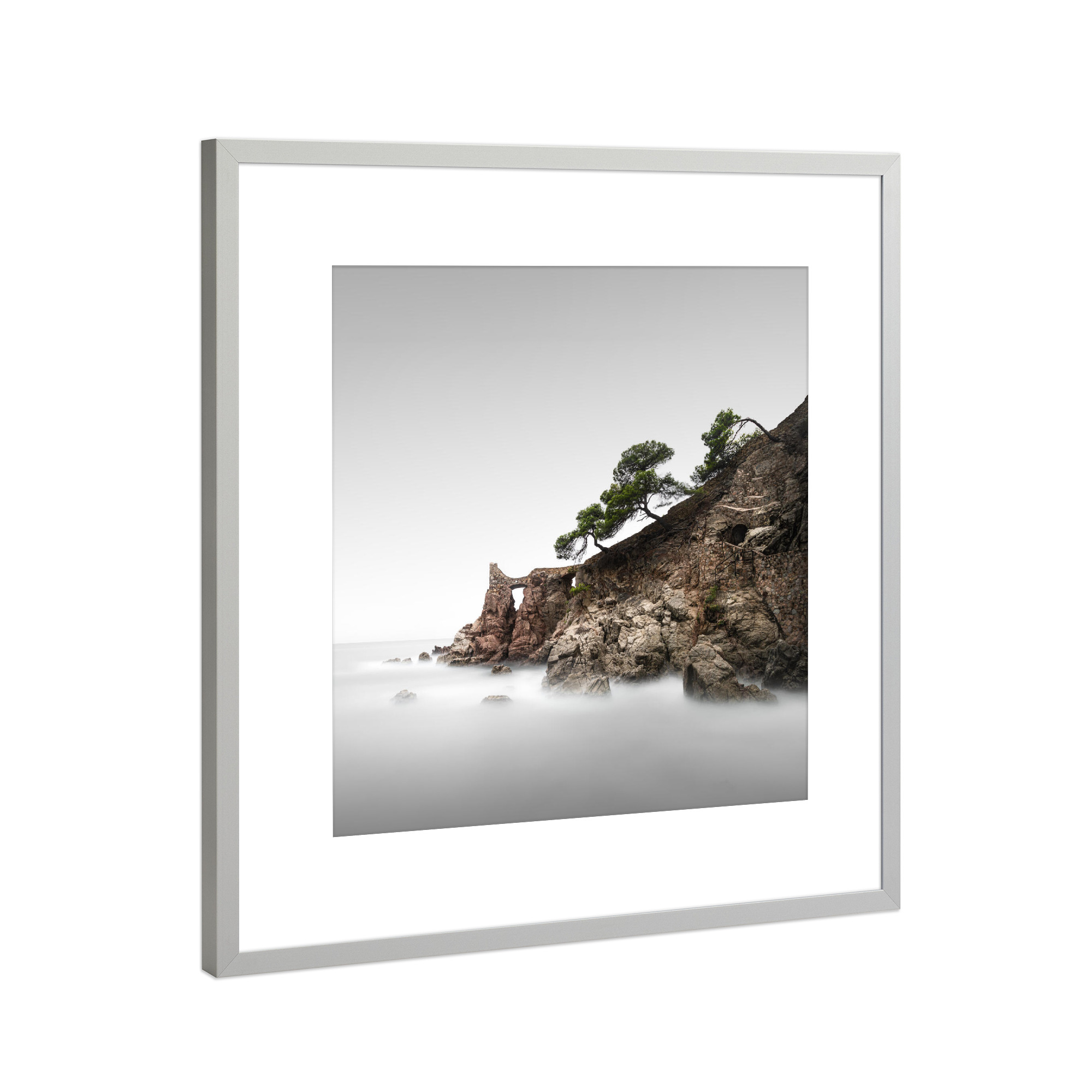 Poster mit Rahmen Silber "Watchman ́s Path | Spanien" artboxONE - Reise,Architektur,Reise / Strand und Meer,Reise / Länder,Städte / Barcelona