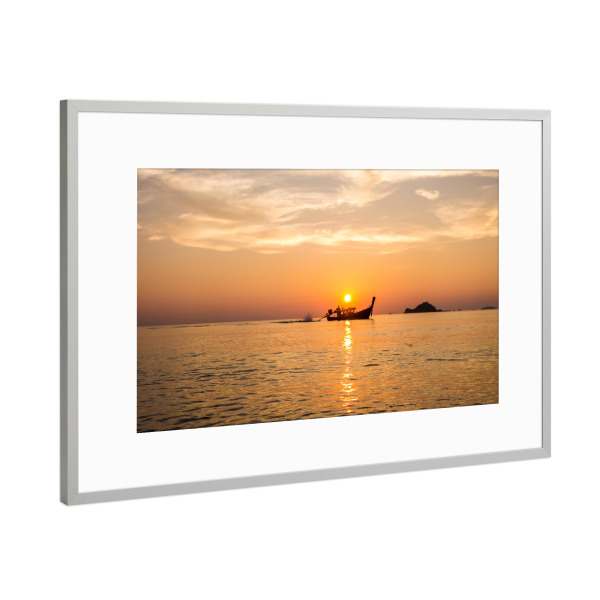 Poster mit Rahmen Silber "Thailand - Fischerboot" artboxONE - Natur,Reise,Reise / Strand und Meer,Reise / Asien