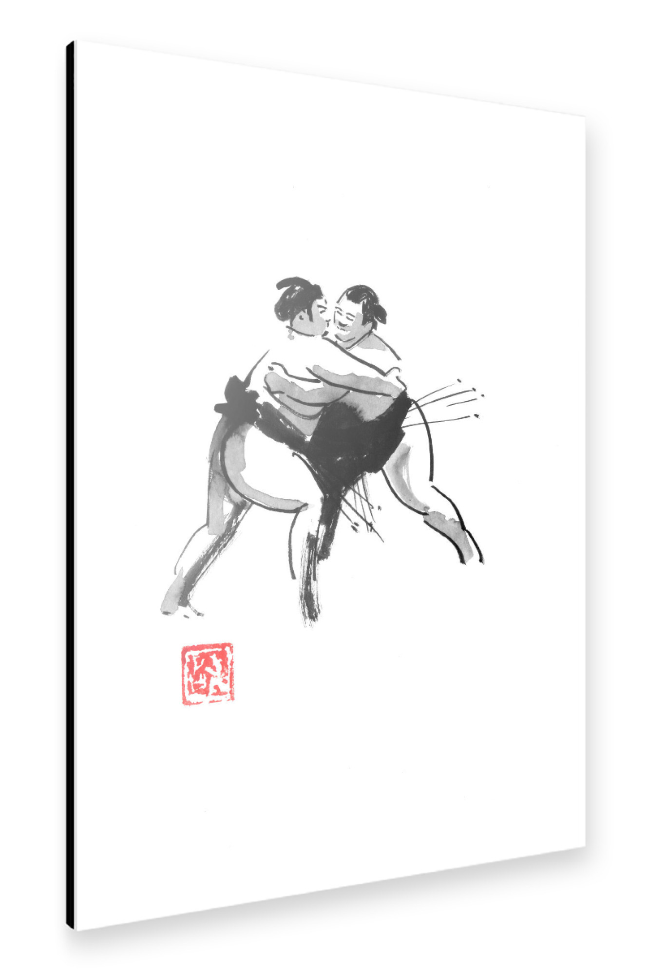 Alu-Dibond "Sumo fight" 30x20 cm artboxONE