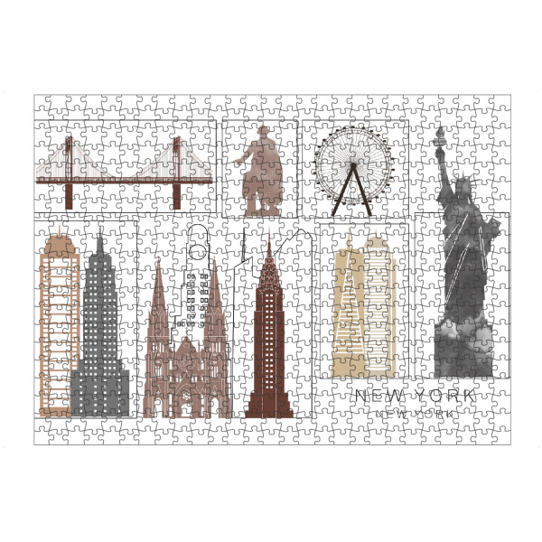 artboxONE Puzzle "New York skyline black & brown" artboxONE - Städte,Städte / New York,Reise,Architektur