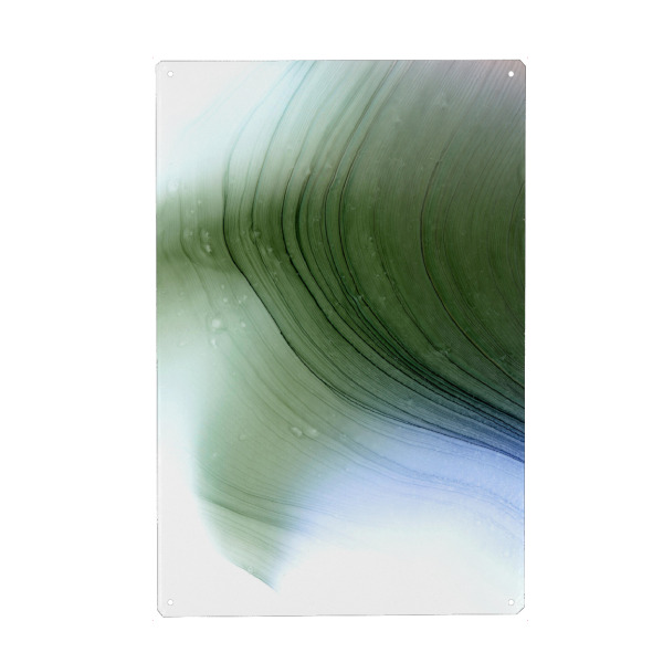 Holzbild "Fast nur GREEN" artboxONE - Abstrakt - Abstract,Bloom,Art,Kunst,Green,Grün,Abstrakt,Fluid,Pouring,Alkohol,Alcohol,Decor,Design,Ink,Tinte