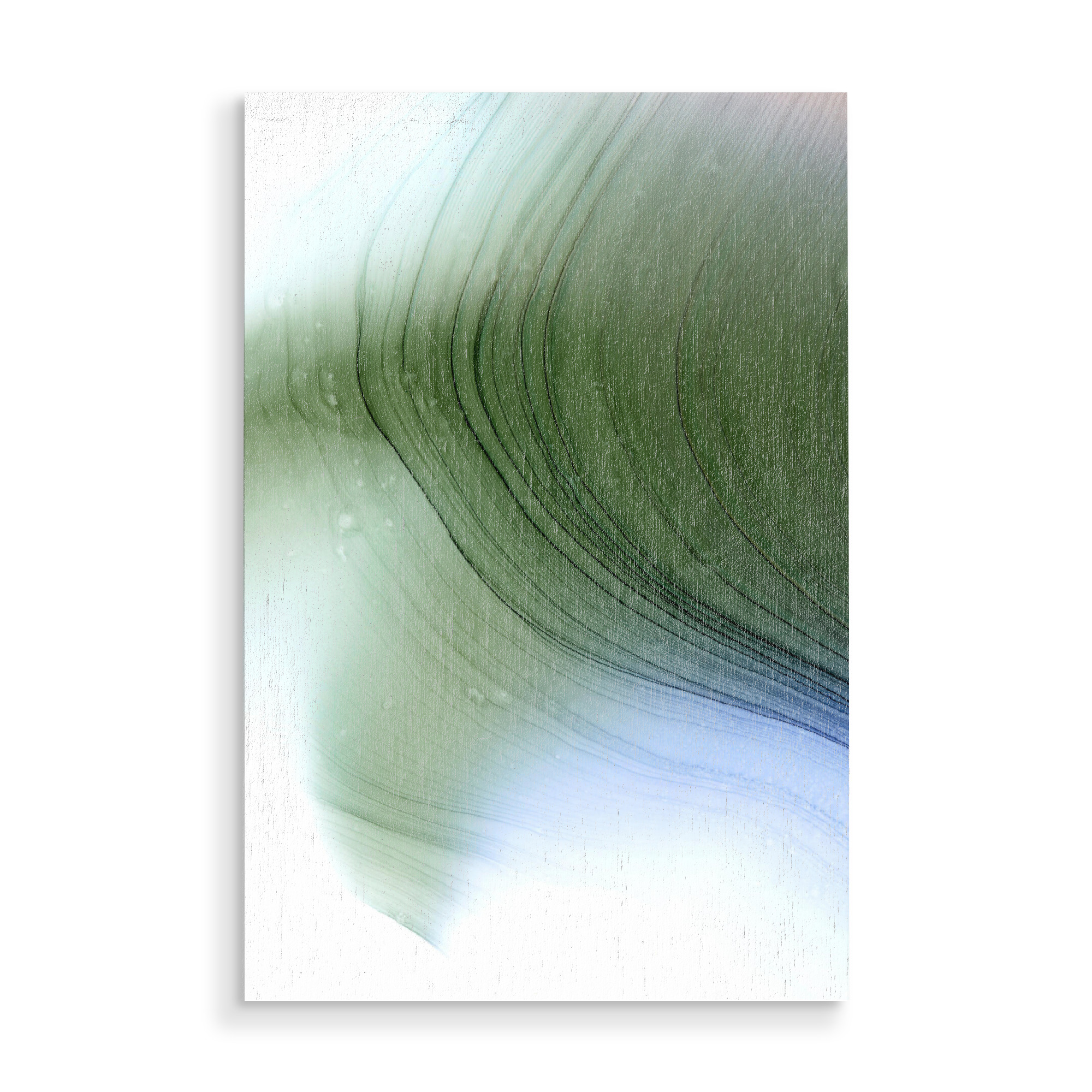 Holzbild "Fast nur GREEN" artboxONE - Abstrakt - Abstract,Bloom,Art,Kunst,Green,Grün,Abstrakt,Fluid,Pouring,Alkohol,Alcohol,Decor,Design,Ink,Tinte