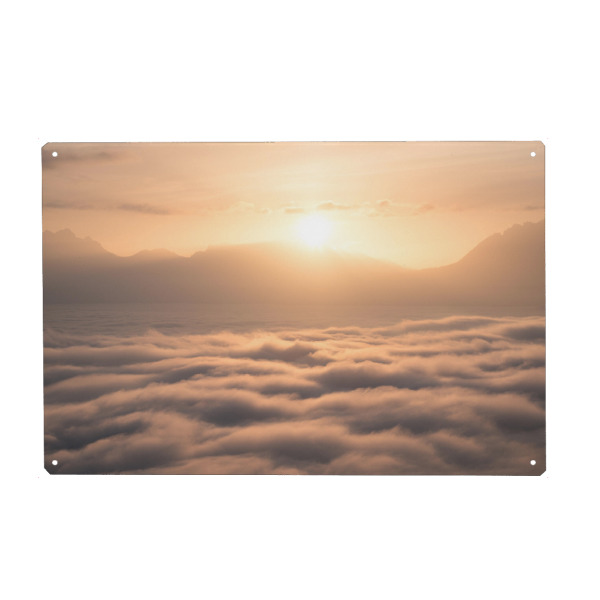 Metall Poster "Nebelsee" artboxONE - Natur,Reise / Strand und Meer