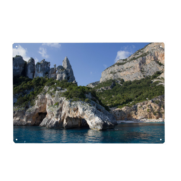 Metall Poster "Cala Goloritze - Sardinien" artboxONE - Natur,Reise / Strand und Meer,Reise / Länder