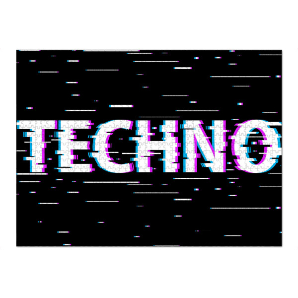 Puzzle Ravensburger "Digital Techno" artboxONE - Typografie,Musik - Techno,Music,Electro,Rave,Musik,Typo,Typografie,Typography - Bild techno