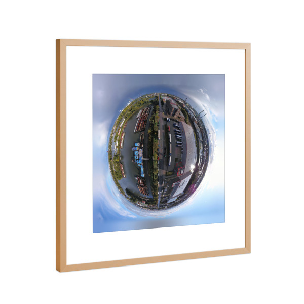 Poster mit Rahmen Kupfer "Hamburg-Veddel Peutestraße" artboxONE - Städte,Städte / Hamburg,Reise,Reise / Länder