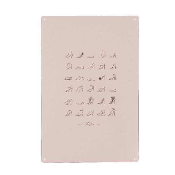 Holzbild "Footwear women shoes vintage peach" artboxONE - Fashion,Für Mama