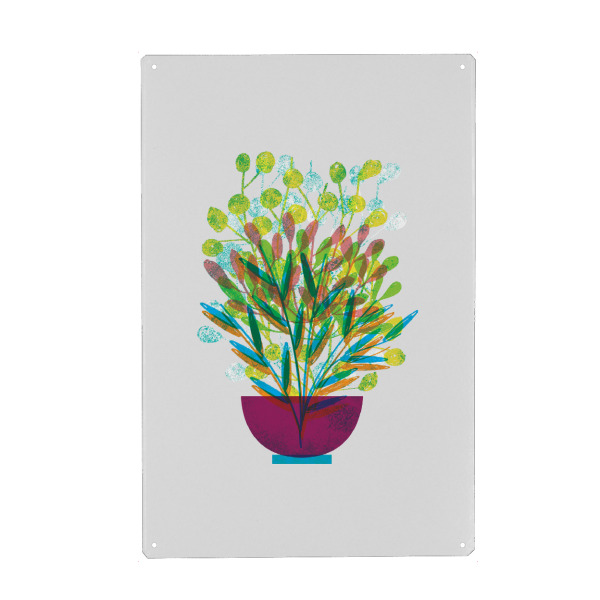 Holzbild "Flower Pot" artboxONE - Natur,Floral,Für Kinder,Für Mama