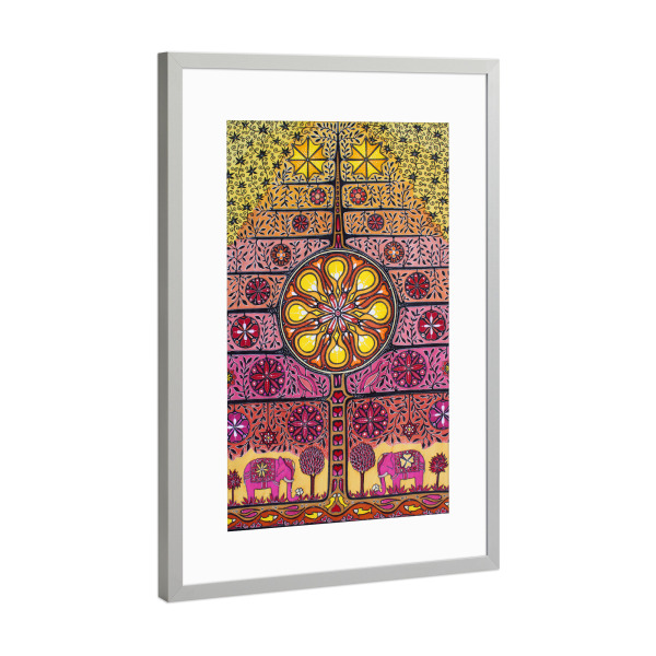 Poster mit Rahmen Silber "LA’AKEA" artboxONE - Abstrakt,Weihnachten