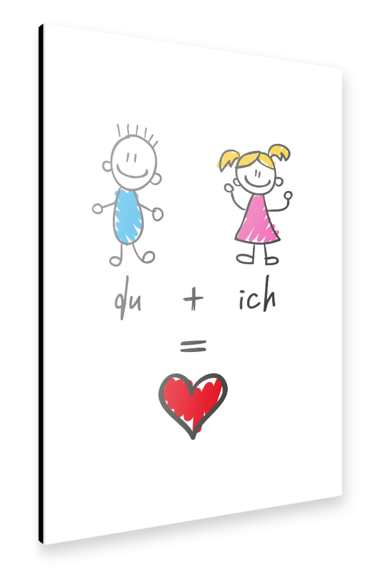 Alu-Dibond "Du (Mann) & Ich (Frau)" 75x50 cm artboxONE