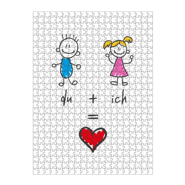Puzzle Ravensburger "Du (Mann) & Ich (Frau)" artboxONE - Typografie,Menschen,Liebe