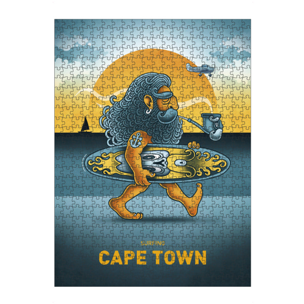 Puzzle Ravensburger "Cape Town Surfer" artboxONE - Städte,Reise,Streetart,Lustig