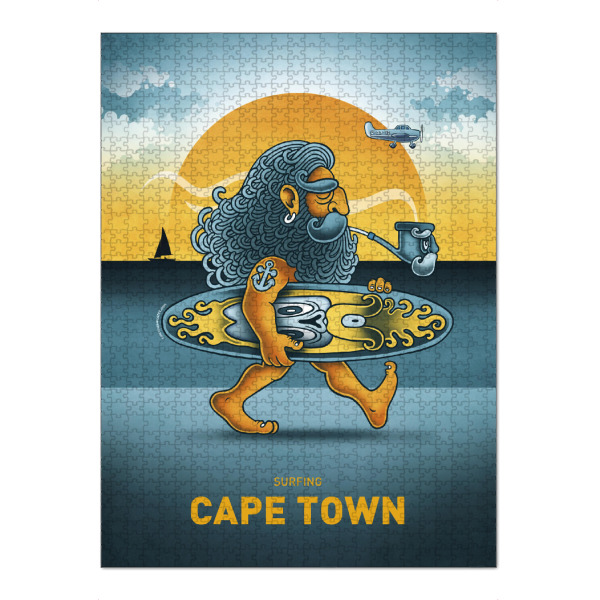 Puzzle Ravensburger "Cape Town Surfer" artboxONE - Städte,Reise,Streetart,Lustig