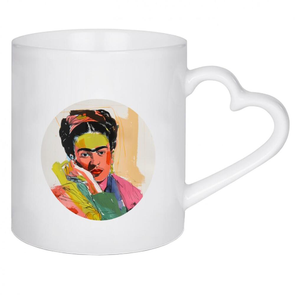 Herztasse "Kreative popart Kahlo" artboxONE - Abstrakt,Menschen,Fashion