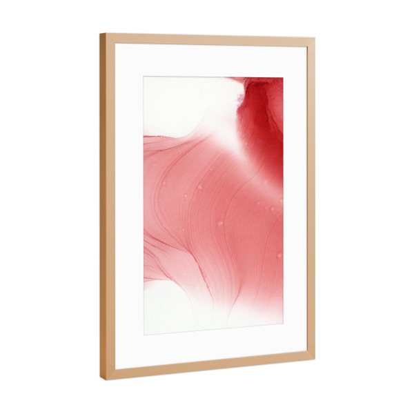 Poster mit Rahmen Kupfer "Abstract Rote Kunst" artboxONE - Abstrakt