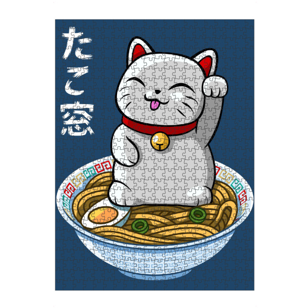 Puzzle Ravensburger "Ramen Cat" artboxONE - Tiere,Essen & Trinken